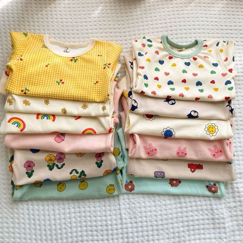 Bộ Đồ Dài Tay Hoạ Tiết Đáng Yêu Cho Bé Trai/Gái - Vải Cotton Co Dãn Thoáng Khí, An Toàn, Thoải Mái