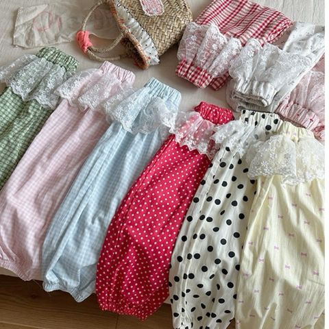 Quần Dài Chống Muỗi Phối Ren Giả Váy Dễ Thương Cho Bé Gái - Dáng Suông Cotton Mùa Hè, Thoáng Mát và Êm Ái