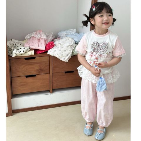 Quần Dài Chống Muỗi Phối Ren Giả Váy Dễ Thương Cho Bé Gái - Dáng Suông Cotton Mùa Hè, Thoáng Mát và Êm Ái
