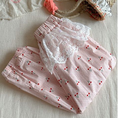 Quần Dài Chống Muỗi Phối Ren Giả Váy Dễ Thương Cho Bé Gái - Dáng Suông Cotton Mùa Hè, Thoáng Mát và Êm Ái