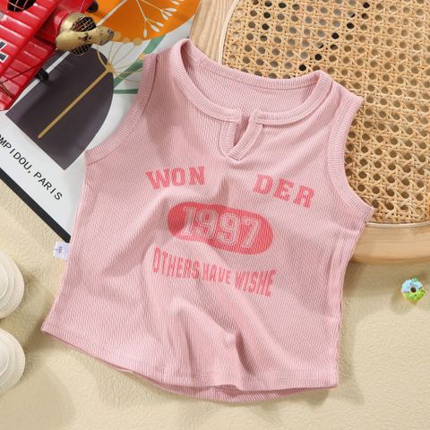 Áo Thun Tăm Sát Nách Chữ 1997 Cho Bé Gái - Hàng Quảng Châu, 100% Cotton Dịu Nhẹ, Phù Hợp Mùa Hè 2024