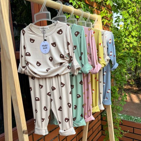 Bộ Quần Áo Dài Tay Thun Lạnh Hoạ Tiết Nhỏ Cho Bé MinkyMom - Chất Liệu Cotton Mềm Mại, An Toàn, Thoáng Mát, Đẹp Mắt