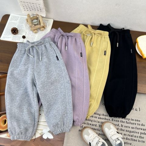 Quần Dài Thể Thao Cotton Bo Gấu Dáng Thụng Cho Bé Trai Bé Gái - Phong Cách Năng Động Mùa Thu Đông, Thoải Mái và Đa Năng