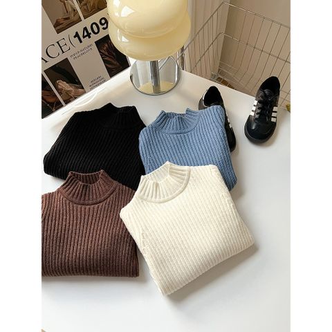 Áo Len Cổ Cao Ambbkids Cho Bé Trai & Bé Gái - Phong Cách Thu Đông Hàn Quốc, Chất Liệu Dày Dặn, Size 90-150