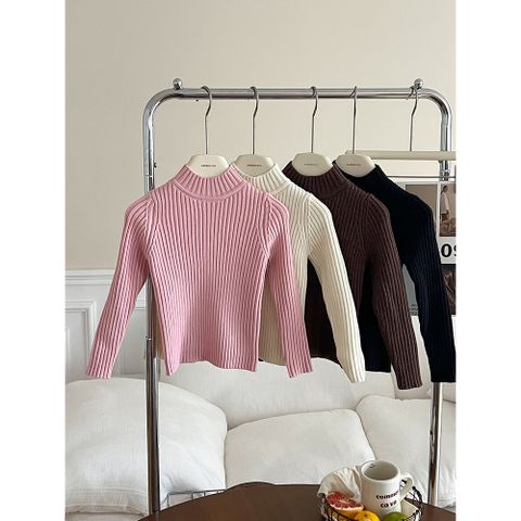 Áo Len Cổ Cao Ambbkids Cho Bé Trai & Bé Gái - Phong Cách Thu Đông Hàn Quốc, Chất Liệu Dày Dặn, Size 90-150