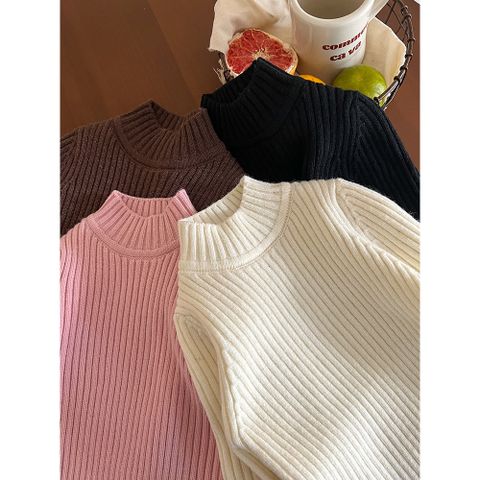 Áo Len Cổ Cao Ambbkids Cho Bé Trai & Bé Gái - Phong Cách Thu Đông Hàn Quốc, Chất Liệu Dày Dặn, Size 90-150