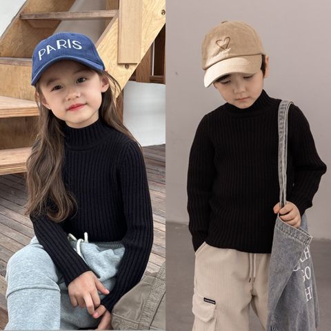 Áo Len Cổ Cao Ambbkids Cho Bé Trai & Bé Gái - Phong Cách Thu Đông Hàn Quốc, Chất Liệu Dày Dặn, Size 90-150