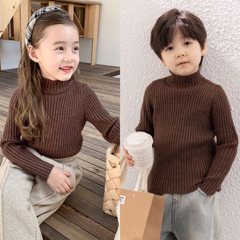 Áo Len Cổ Cao Ambbkids Cho Bé Trai & Bé Gái - Phong Cách Thu Đông Hàn Quốc, Chất Liệu Dày Dặn, Size 90-150