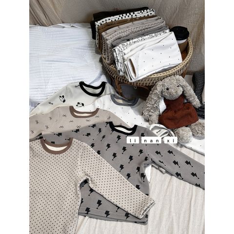 Bộ Đồ Ngủ Dài Tay Lót Nhung Siêu Ấm Hàn Quốc Cho Bé Trai/Gái - Hoạ Tiết Sang Trọng Thời Trang Thu Đông 2024