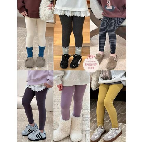 Quần Legging Nỉ Co Giãn Dày Dặn 280g Cho Bé Gái - Thời Trang Thu Đông Mềm Mại, Ấm Áp & Thoải Mái, Size 90-150