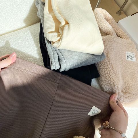 Quần Legging Nỉ Lót Lông Cừu Cho Bé Gái 1-8 Tuổi - Mềm Mại, Co Giãn, Phong Cách Hàn Quốc Mùa Thu Đông