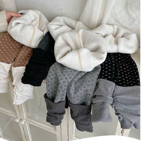 Quần Legging Nối Tất Dày Dặn Lót Lông Cừu Cho Bé Gái 1-8 Tuổi, Co Dãn Mềm Mại Mùa Thu Đông Phong Cách Hàn Quốc