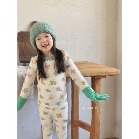 Bộ Đồ Ngủ Dài Tay Hoạt Hình Xinh Bằng Cotton Cho Bé Gái - Mẫu Mới 2025, Chất Liệu Cao Cấp, Phong Cách Hàn Quốc