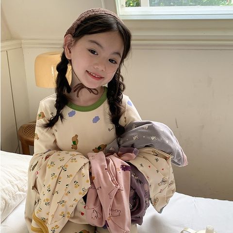 Bộ Quần Áo Ngủ Dài Tay Ambbkids Thu Đông Cho Bé Trai Bé Gái - Chất Liệu Thun Co Dãn, Size 80-150, Hình Động Vật Dễ Thương