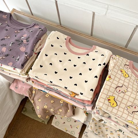 Bộ Quần Áo Ngủ Dài Tay Ambbkids Thu Đông Cho Bé Trai Bé Gái - Chất Liệu Thun Co Dãn, Size 80-150, Hình Động Vật Dễ Thương
