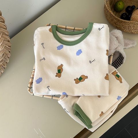 Bộ Quần Áo Ngủ Dài Tay Ambbkids Thu Đông Cho Bé Trai Bé Gái - Chất Liệu Thun Co Dãn, Size 80-150, Hình Động Vật Dễ Thương