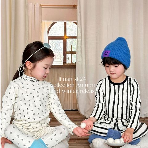 Bộ Đồ Ngủ Dài Tay Cổ Nhún 2 Tầng Cho Bé Gái - Thời Trang Thu Đông Cao Cấp 2024, Mẫu Hàn Quốc Dễ Thương