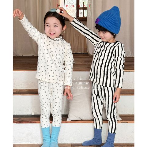 Bộ Đồ Ngủ Dài Tay Cổ Nhún 2 Tầng Cho Bé Gái - Thời Trang Thu Đông Cao Cấp 2024, Mẫu Hàn Quốc Dễ Thương