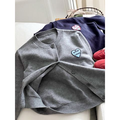 Áo Len Cardigan Trái Tim Ambbkids - Thời Trang Hàn Quốc, Mềm Mại, Co Dãn, Cho Bé Trai Bé Gái - Áo Khoác Thu Đông ấm áp