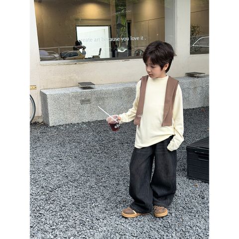 Áo Giữ Nhiệt Lót Lông Cổ Cao Ambb Kids 2025 Cho Bé Gái & Bé Trai - Phong Cách Năng Động Thu Đông, Size 90-150