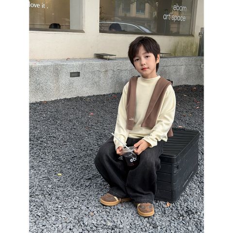 Áo Giữ Nhiệt Lót Lông Cổ Cao Ambb Kids 2025 Cho Bé Gái & Bé Trai - Phong Cách Năng Động Thu Đông, Size 90-150