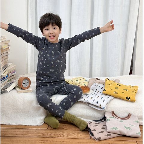 Bộ Quần Áo Ngủ AmbbKids Dài Tay Kháng Khuẩn 10A Cho Bé Trai - Đồ Mặc Nhà Thu Đông 2025, Vải Cotton Mềm Mại, Đẹp Ấm Áp