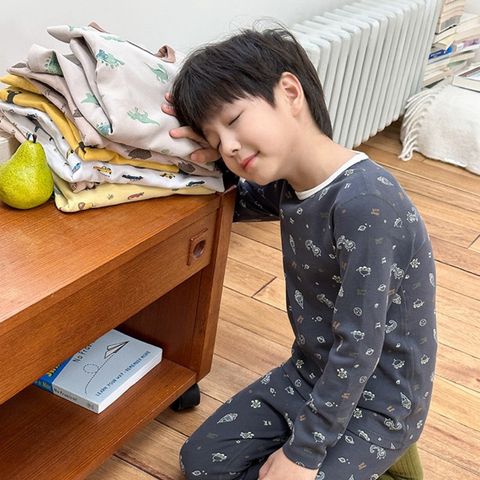 Bộ Quần Áo Ngủ AmbbKids Dài Tay Kháng Khuẩn 10A Cho Bé Trai - Đồ Mặc Nhà Thu Đông 2025, Vải Cotton Mềm Mại, Đẹp Ấm Áp