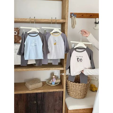 Bộ Đồ Ngủ Dài Tay Trẻ Em LINANXI - Cotton Mềm Mại, Họa Tiết Dễ Thương Cho Bé Trai & Bé Gái, Mùa Thu Đông 2025