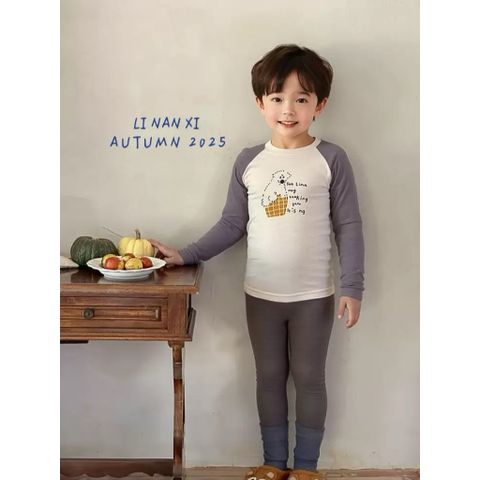 Bộ Đồ Ngủ Dài Tay Trẻ Em LINANXI - Cotton Mềm Mại, Họa Tiết Dễ Thương Cho Bé Trai & Bé Gái, Mùa Thu Đông 2025