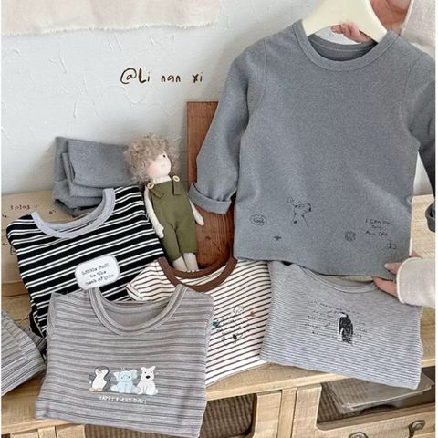 Bộ Đồ Ngủ Dài Tay Cho Bé Trai & Bé Gái - Chất Cotton Mềm Mại, Họa Tiết Dễ Thương - Thời Trang Thu Đông 2025