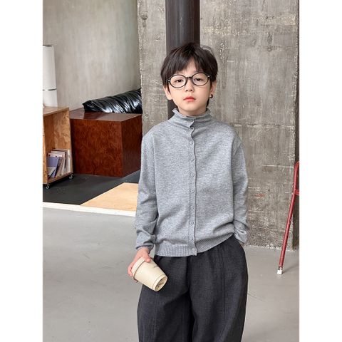 Áo Khoác Len Cardigan Có Ve Áo Cho Bé Trai - Phong Cách Thu Đông Hàn Quốc, Mềm Mại Co Dãn, Size 90-150