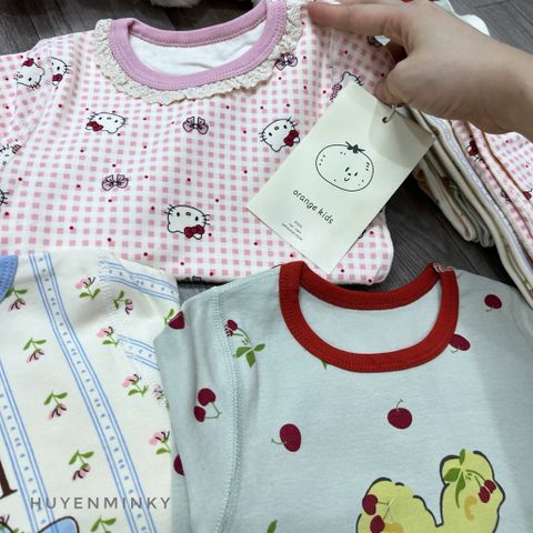 Bộ Quần Áo Dài Tay Cotton Cho Bé Gái Chất Liệu Nguyên Chất, Họa Tiết Dễ Thương - Thời Trang Mùa Đông 2025