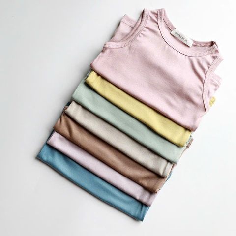 Bộ Ba Lỗ Thun Lạnh Cotton Mềm Mịn Cho Bé Trai/Gái - Thoáng Mát Mùa Hè 2025, Thương Hiệu Minkymom Quảng Châu