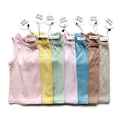 Bộ Ba Lỗ Thun Lạnh Cotton Mềm Mịn Cho Bé Trai/Gái - Thoáng Mát Mùa Hè 2025, Thương Hiệu Minkymom Quảng Châu
