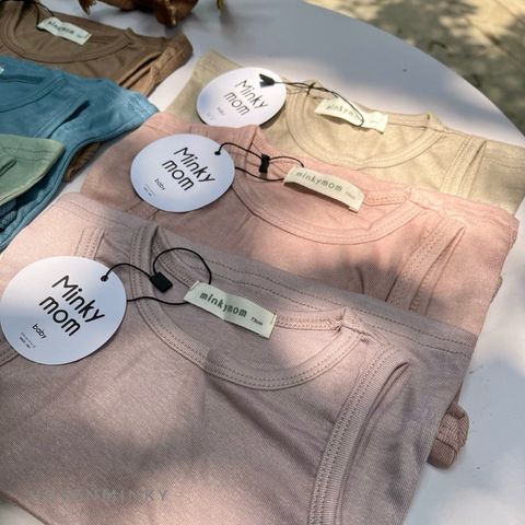Bộ Ba Lỗ Thun Lạnh Cotton Mềm Mịn Cho Bé Trai/Gái - Thoáng Mát Mùa Hè 2025, Thương Hiệu Minkymom Quảng Châu