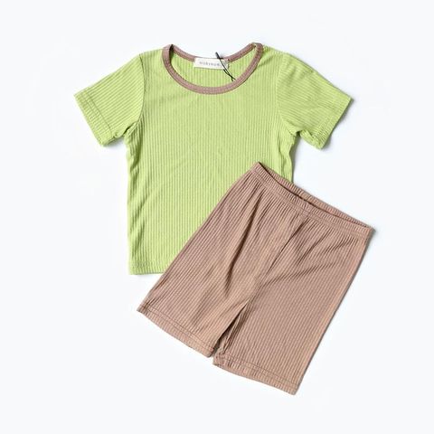 Bộ Đồ Cộc Tay Cạp Chun Thun Tăm Lạnh Minky Mom Quảng Châu Cho Bé - Thời Trang Mềm Mại, Co Giãn 4 Chiều, An Toàn Cho Bé