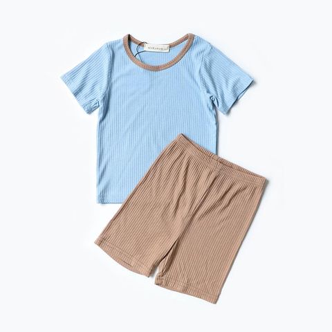 Bộ Đồ Cộc Tay Cạp Chun Thun Tăm Lạnh Minky Mom Quảng Châu Cho Bé - Thời Trang Mềm Mại, Co Giãn 4 Chiều, An Toàn Cho Bé