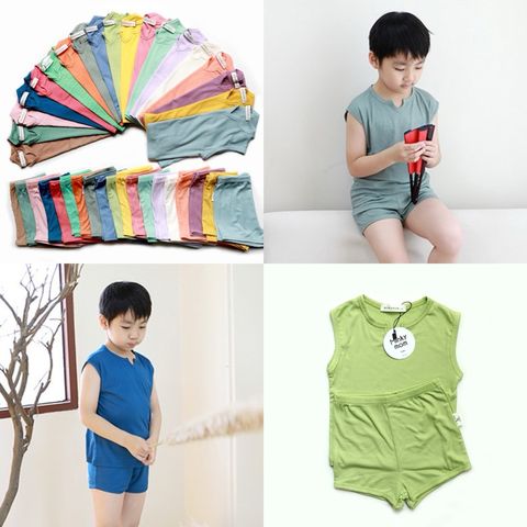 Bộ Sát Nách Thun Tăm MinkyMom Quảng Châu - Thời Trang Mùa Hè Cho Bé Trai, Bé Gái - 100% Cotton Co Giãn, Nhanh Khô, Thoáng Mát