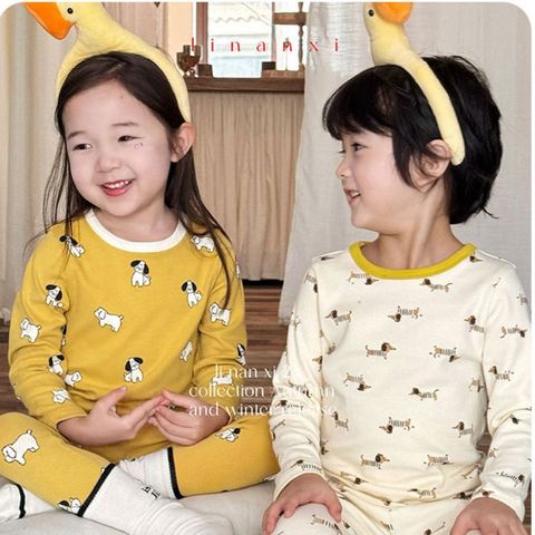 Bộ Đồ Dài Tay Cotton Giản Dị Cho Bé Trai & Bé Gái - Chất Liệu Mềm Mại, Thiết Kế Dễ Thương, Thích Hợp Mùa Thu Đông 2025