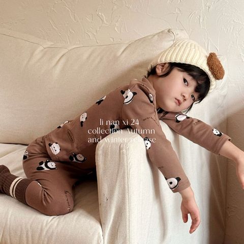 Bộ Đồ Dài Tay Cotton Giản Dị Cho Bé Trai & Bé Gái - Chất Liệu Mềm Mại, Thiết Kế Dễ Thương, Thích Hợp Mùa Thu Đông 2025