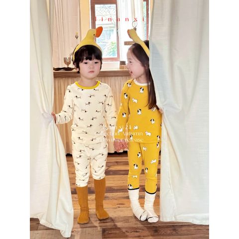 Bộ Đồ Dài Tay Cotton Giản Dị Cho Bé Trai & Bé Gái - Chất Liệu Mềm Mại, Thiết Kế Dễ Thương, Thích Hợp Mùa Thu Đông 2025