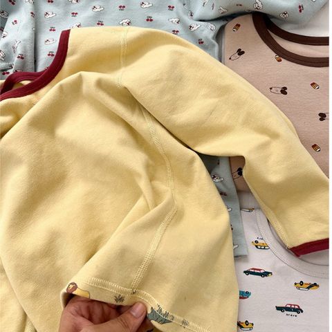 Bộ Quần Áo Ngủ Dài Tay AmbbKids 2025 - Vải Cotton Kháng Khuẩn 10A Dễ Thương Cho Bé Trai và Bé Gái, Thời Trang Thu Đông ấm áp