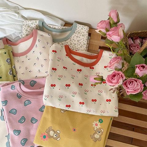 Bộ Đồ Dài Tay Thu Đông AMBB KIDS Cho Bé Trai Gái - Quần Áo Ngủ Xuất Hàn Chất Liệu Thun Thoáng Mát Dễ Thương 2024