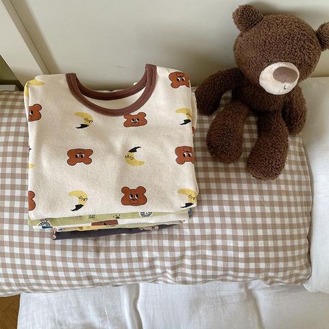 Bộ Đồ Dài Tay Thu Đông AMBB KIDS Cho Bé Trai Gái - Quần Áo Ngủ Xuất Hàn Chất Liệu Thun Thoáng Mát Dễ Thương 2024