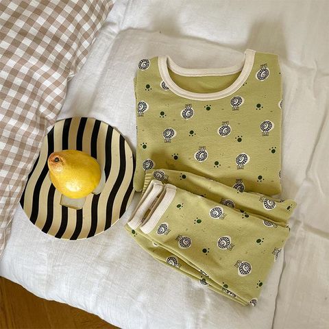 Bộ Đồ Dài Tay Thu Đông AMBB KIDS Cho Bé Trai Gái - Quần Áo Ngủ Xuất Hàn Chất Liệu Thun Thoáng Mát Dễ Thương 2024