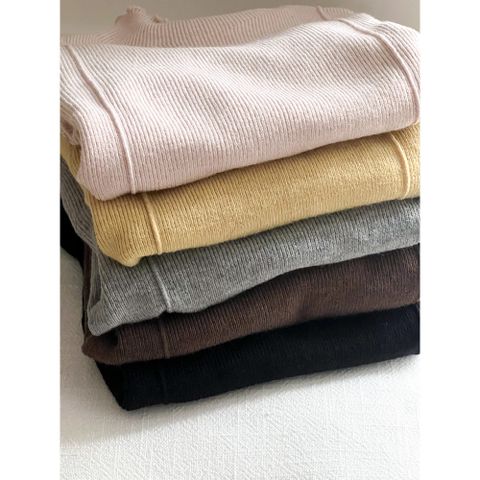 Áo Len Cổ Nhún Viền Co Dãn Cho Bé Gái - Thời Trang Thu Đông Hàn Quốc AMBBKIDS - Chất Liệu Dày Dặn, Nhiều Size 90-150