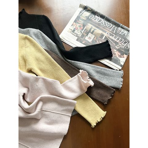 Áo Len Cổ Nhún Viền Co Dãn Cho Bé Gái - Thời Trang Thu Đông Hàn Quốc AMBBKIDS - Chất Liệu Dày Dặn, Nhiều Size 90-150