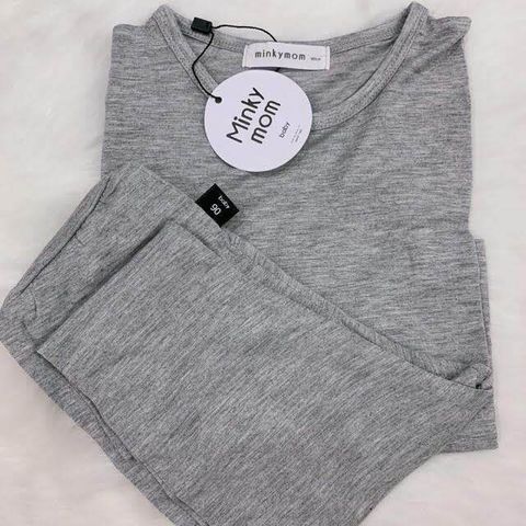 Bộ Dài Tay Thun Lạnh Cạp Cao MinkyMom - Thời Trang Thu Đông Cho Bé, Chất Liệu Cotton Mềm Mại, An Toàn và Thoáng Mát