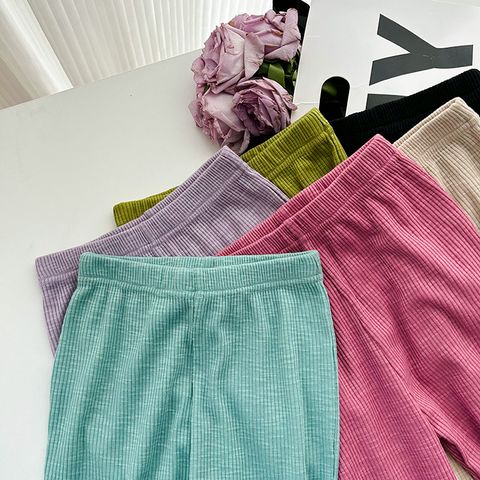 Quần Dài Tăm Mỏng Ống Loe Bé Gái Ambb Kids - Quần Legging Thun Mềm Mại, Thoải Mái Dành Cho Trẻ 1-8 Tuổi Phong Cách Hiện Đại