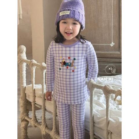 Bộ Đồ Ngủ Dài Tay Lót Nhung Ấm Cho Bé Trai Bé Gái Hàn Quốc - Hoạ Tiết Dễ Thương, Size 90-140, Thích Hợp Mùa Thu Đông 2025